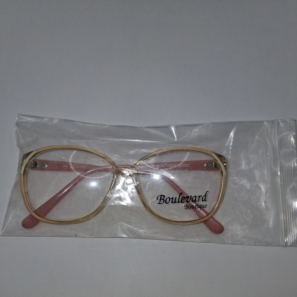Boulevard Boutique Eyeglasses FRAMES ONLY PINK/GOLD 53-15-135